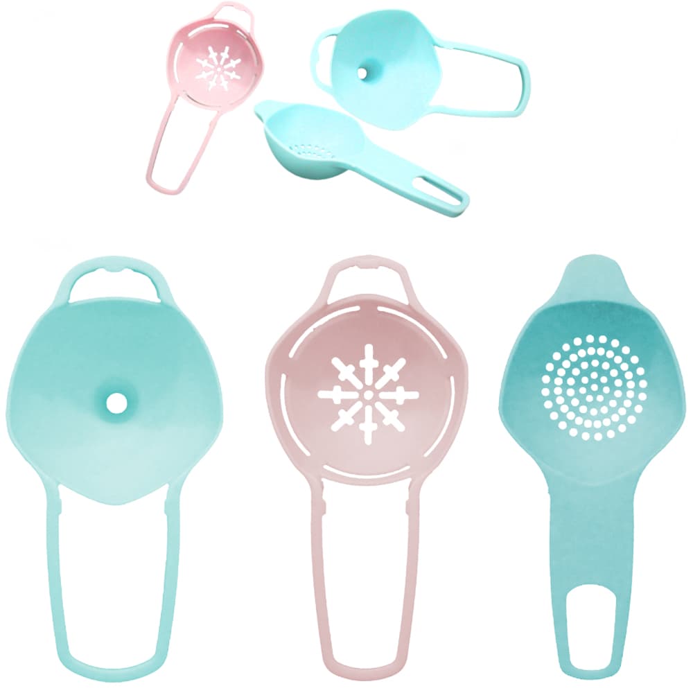 Conjunto Utensílios De Cozinha Separador de Gema Coador e Funil