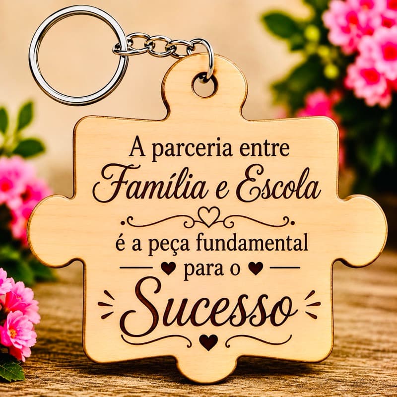 Kit Chaveiro QUEBRA CABEÇA PARCERIA-FAMILÍA - ESCOLA-SUCESSO, lembrancinhas, decoração em MDF