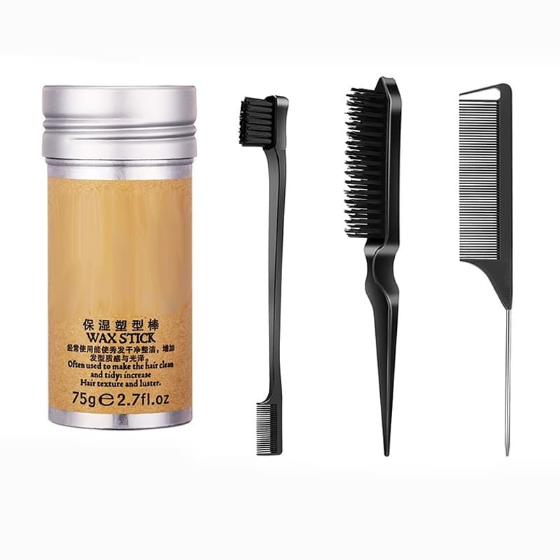 Cera Bastão Wax Stick Pomada Modelador + 3 Pente Finalizador