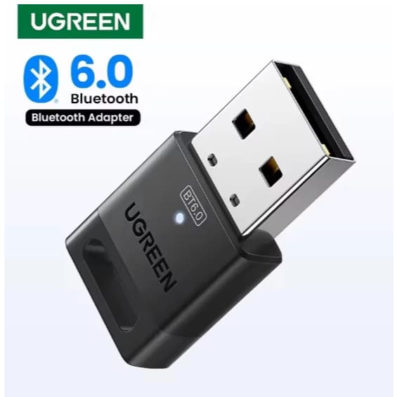 Adaptador USB Ugreen Bluetooth 6.0 PC Windows, Laptop, Teclado, Mouse, Fone de Ouvido