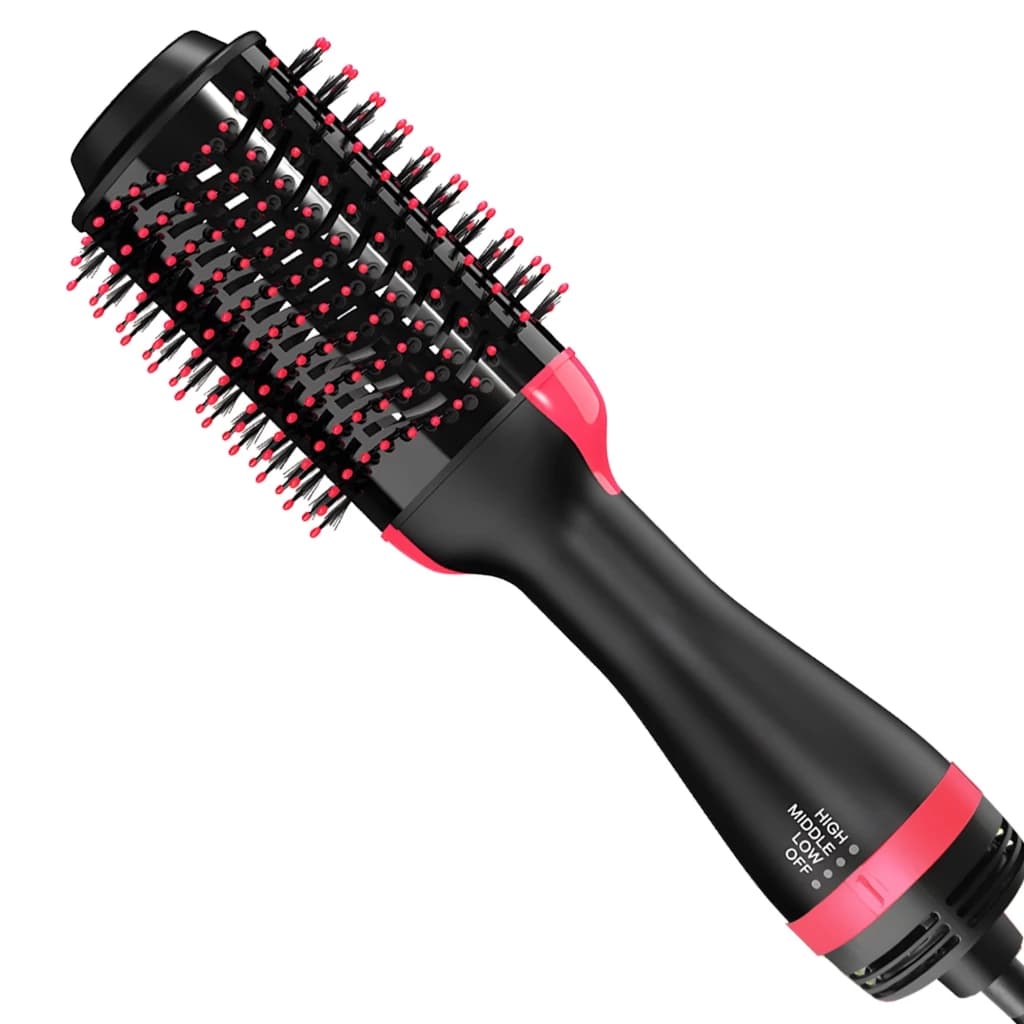 Escova Secadora Alisador Elétrica 1000W 3 em 1 110V/220V - Alisa, Seca e Modela