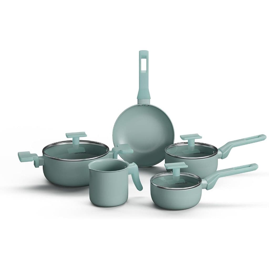 Mimo Style Conjunto de 5 Sartin Cook Aquamint, Compativel com Fogão a Gás