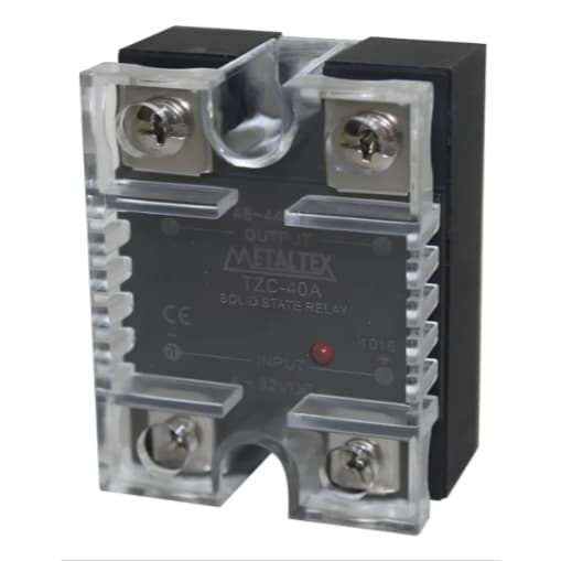 Relé de Estado Sólido 40A Metaltex Monofásico com LED 380V TZC-40A