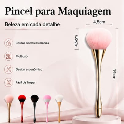 pincel multifuncional para blush, pó e limpeza de unhas