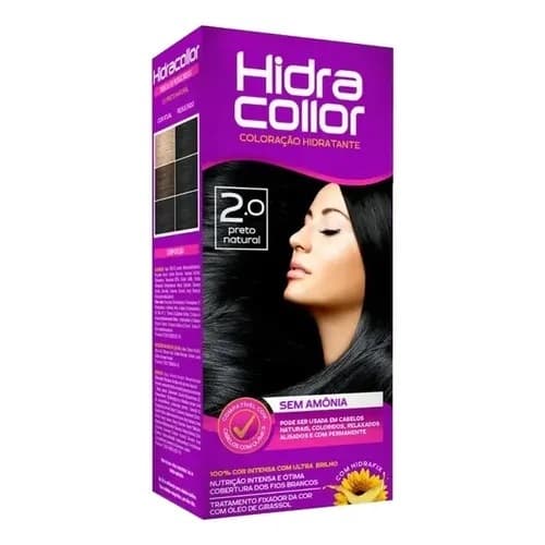 Coloração Hidra Collor Sem Amônia Preto Castanho Chocolate Hidran