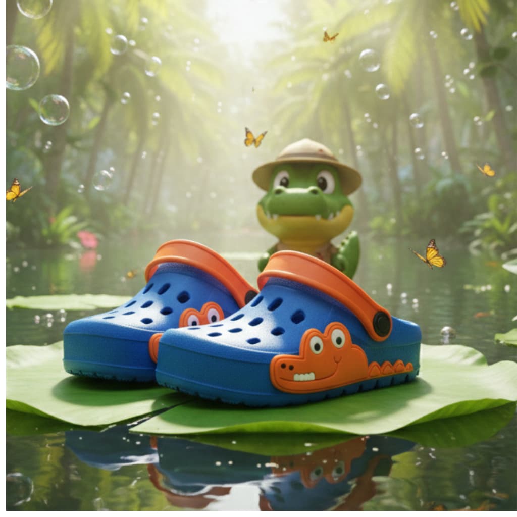 Babuche Jacaré Menino Infantil Crocodilo Sandália Papete
