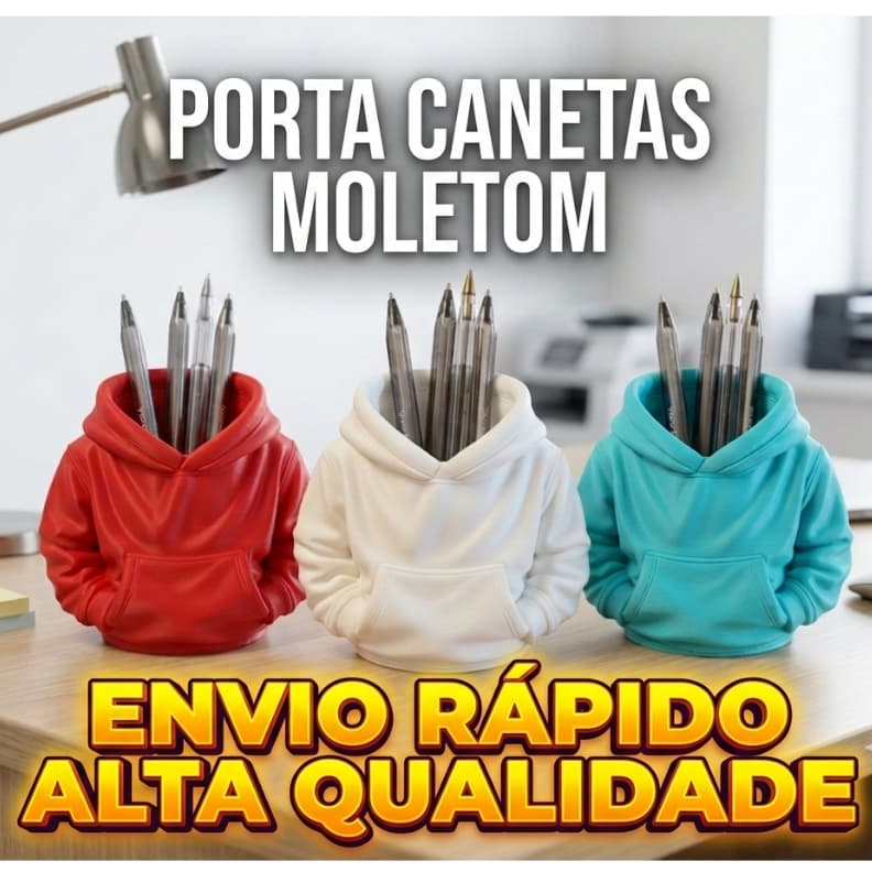 Porta Canetas formato Moletom  com Capuz para Escritório e Estudo