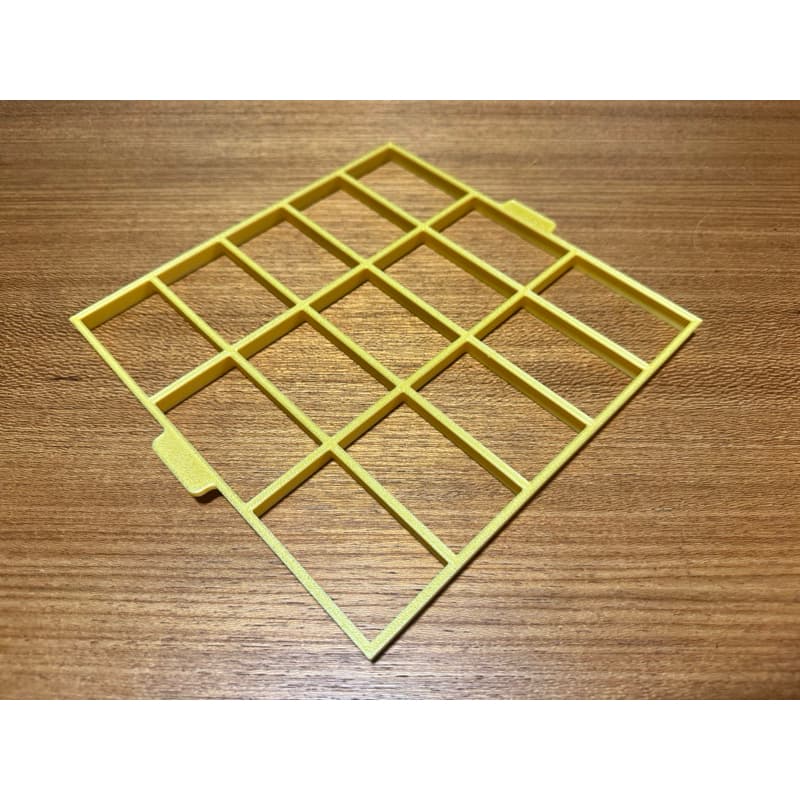 Marcador de fatia para bolo - tamanho de fatia 6,6 x 4 cm - 15 cavidades - Forma 20 x 20 cm - Reforçado