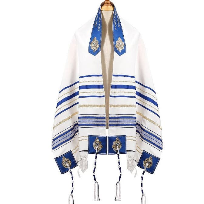 Talit Especial Profeta Elias - Importado De Israel AZUL ##!