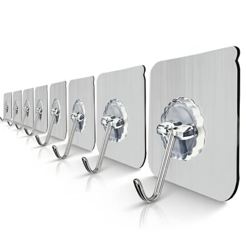 Kit 10 Ganchos Adesivo Parede Super Aderência - Transparente