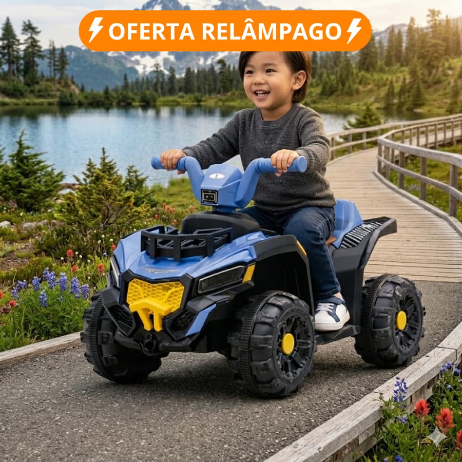 Quadriciclo Infantil Eletrico 6V Luz Led Carrinho Passeio Criança