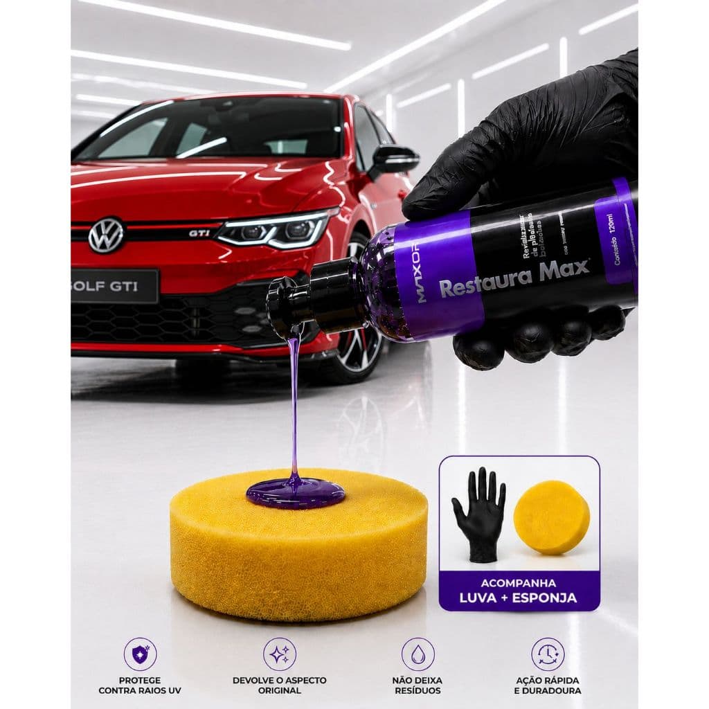 Revitalizador Borracha Plasticos Protetor de Plásticos com Fórmula Avançada Para Carros Moto