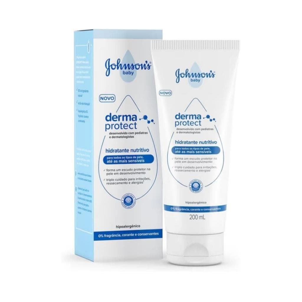 Hidratante Nutritivo Derma Protect Johnson's Baby 200ml - Hidratação Intensa 24h