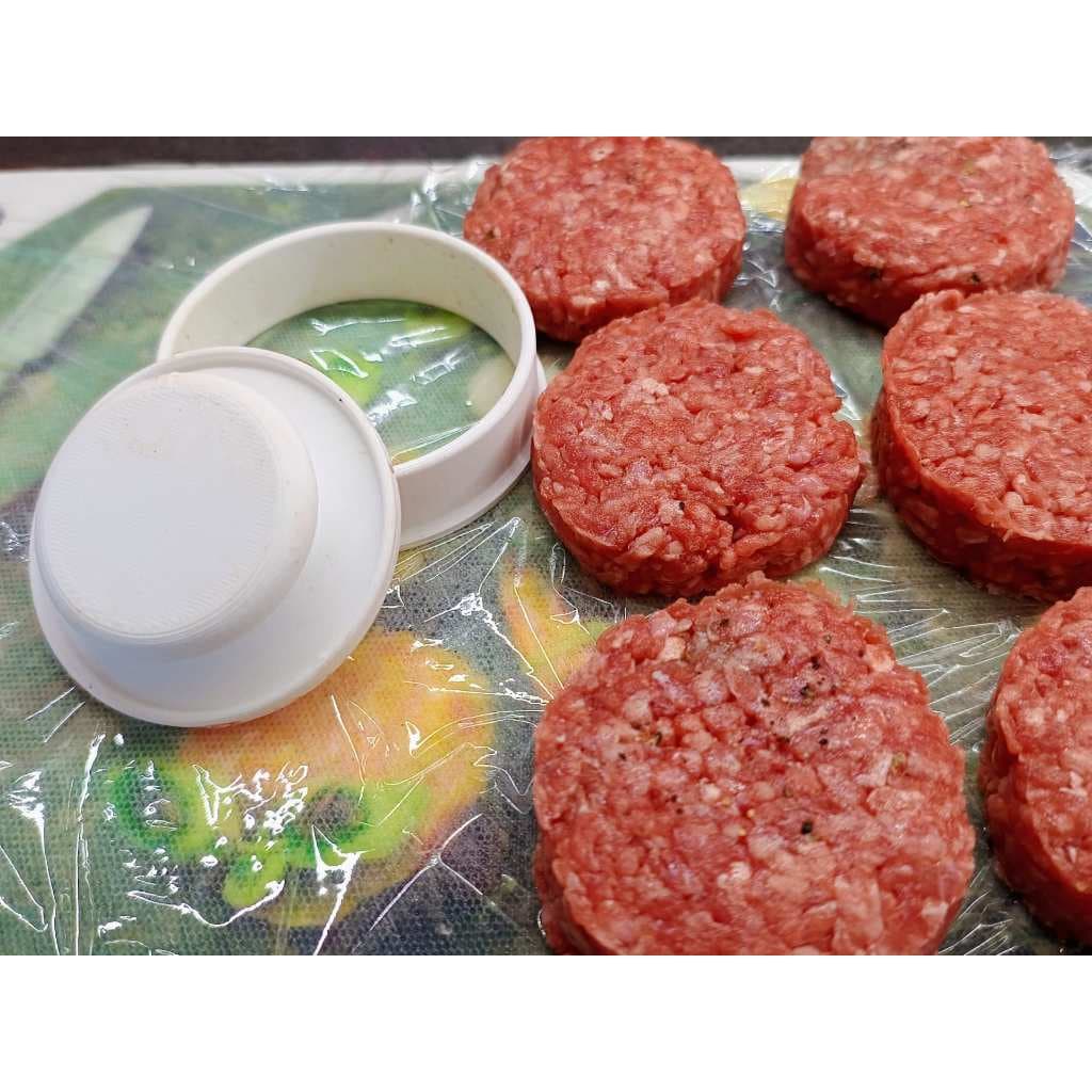 Kit Forma Modeladora de Hambúrguer Artesanal Profissional Diversos Tamanhos e Espessuras Cozinha Casa