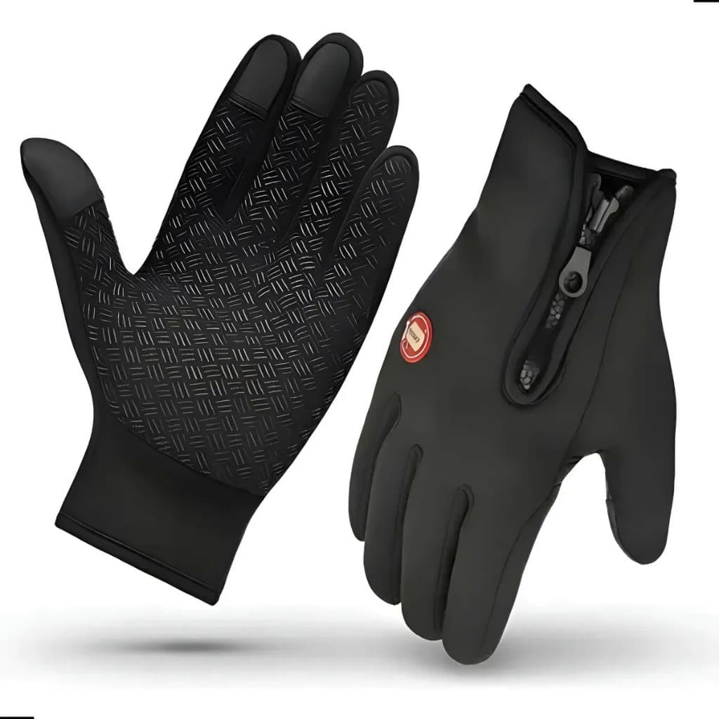 Luva Térmica com ZIPER Impermeável Touch Frio Inverno Motoboy Confortável