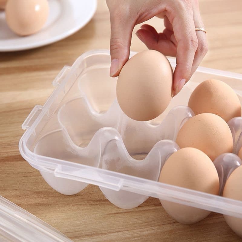 Embalagem para 15/12 ovos de galinha bandeja estojo PP