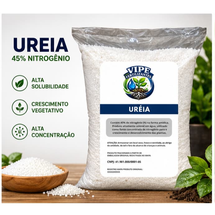 Ureia Fertilizante Nitrogenado 46-00-00 NPK Adubo Para Plantas Hortas Gramados Jardinagem Alta Solubilidade