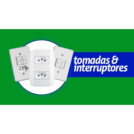 Tomada e interruptor Ilumi linha Safira 4x2 10A 20A