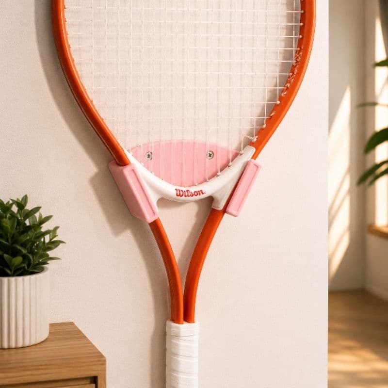 Suporte De Parede Para Raquete Tênis Beach Tennis Organizador Premium