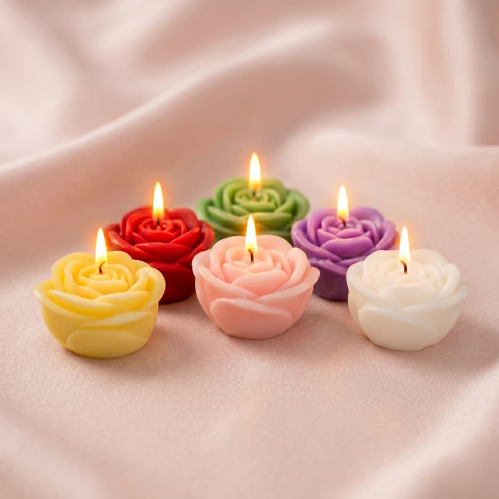Mini Velas Aromáticas Rosas Peônias 20g - Kit Lembrancinhas para Aniversário, Eventos e Decoração