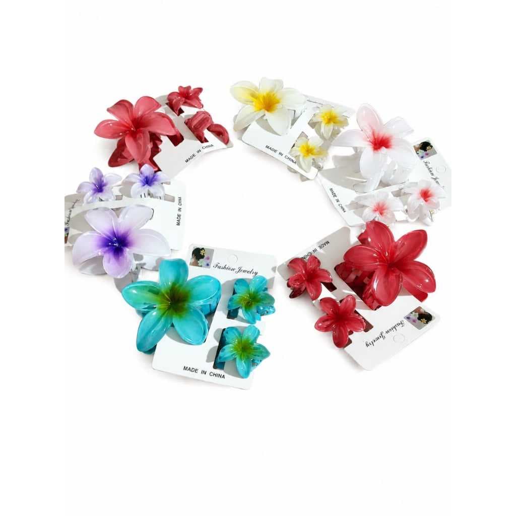 Kit 3 Presilhas de Cabelo de Flor  Acessório Presilha para Mulheres