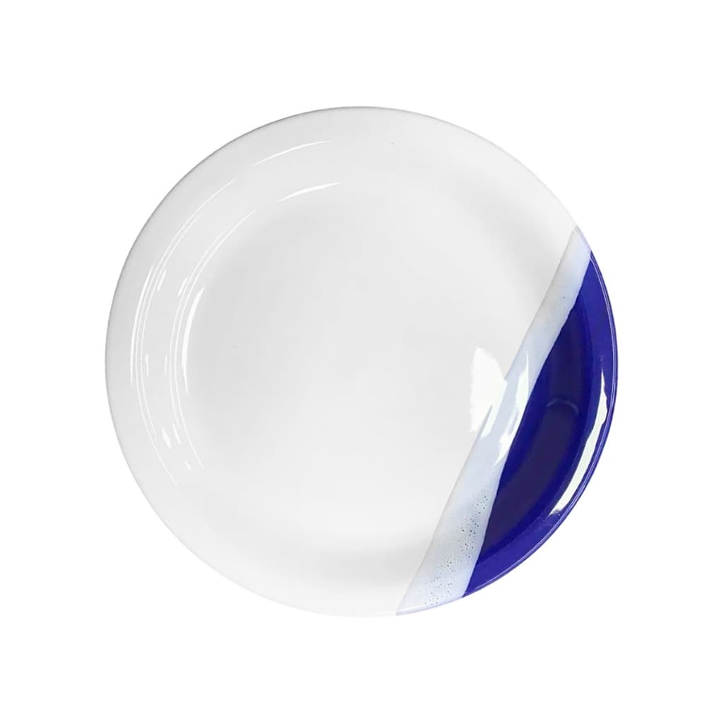 Prato De Cerâmica Raso Refeição Linha Atual Azul Cobalto