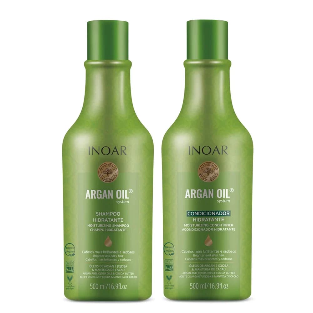 Inoar KIT Argan Oil Systen Hidratante Shampoo e Condicionador de 500ml