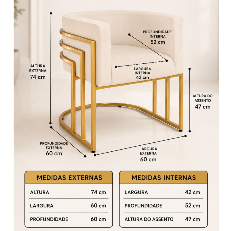 Cadeira de mesa de jantar  escritório  salão  Poltrona decorativa de 3 ferros macia e confortável tecido veludo