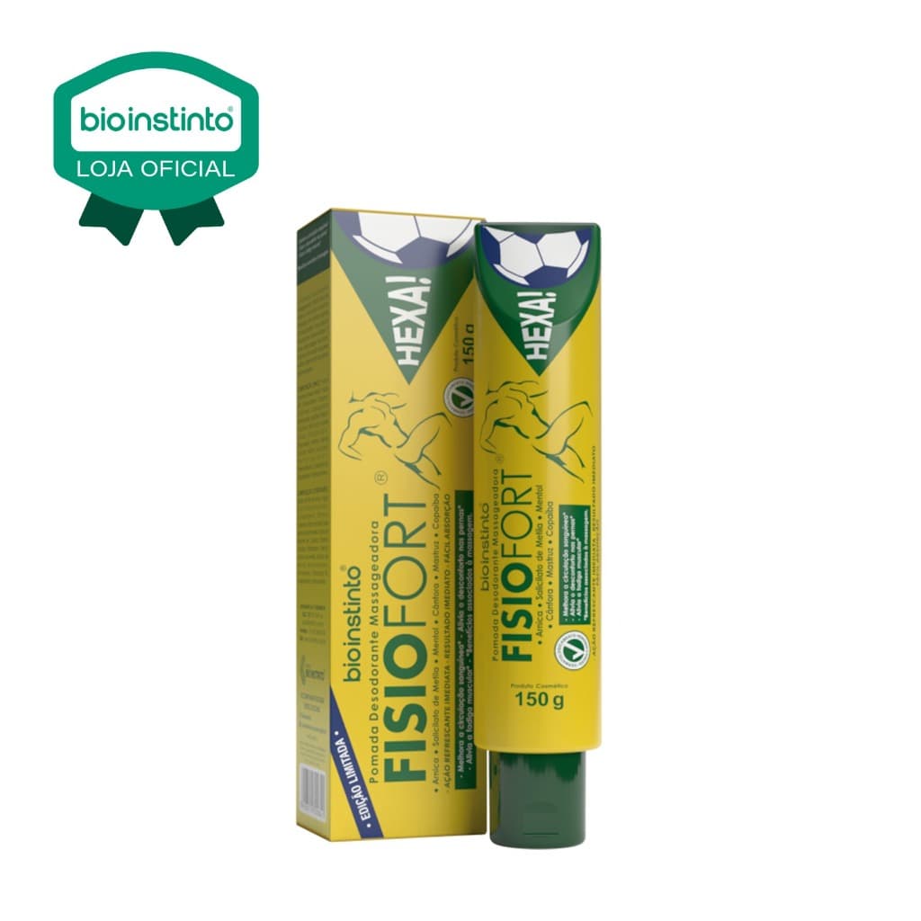12 UN POMADA FISIOFORT HEXA 150g massageadora Brasil desodorante Bio instinto EDIÇÃO LIMITADA
