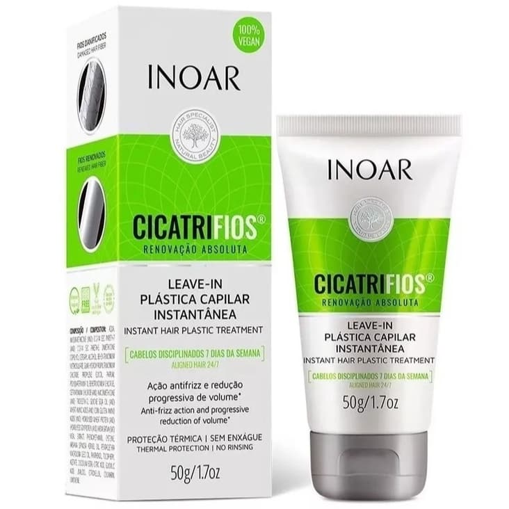 Inoar Cicatrifios Leave-in 50g - Proteção Térmica e Redução de Frizz