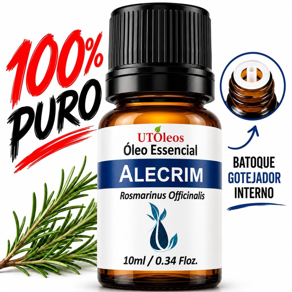Oleo Essencial de ALECRIM 100% Puro e Natural Frasco 10ml
