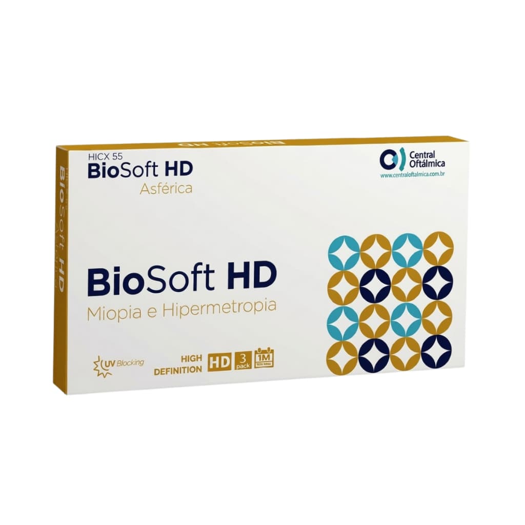 Lente De Contato Incolor Biosoft HD Mensal