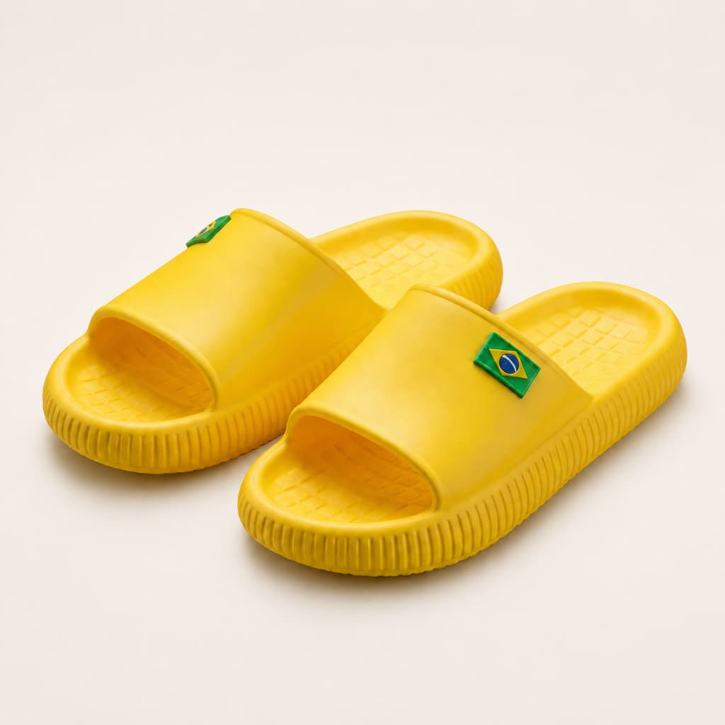Chinelo Slide Unissex Copa do Mundo Bandeira 27 ao 42 Antiderrapante Confortável Leve