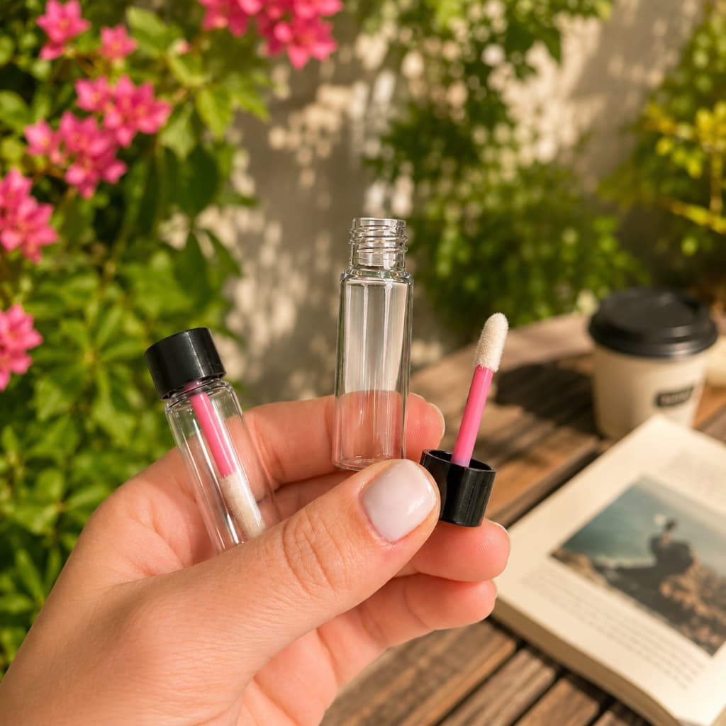 Kit 55 Mini Frasco de Batom 3ml Vazio Gloss Balm Tubo Cosmético Beleza