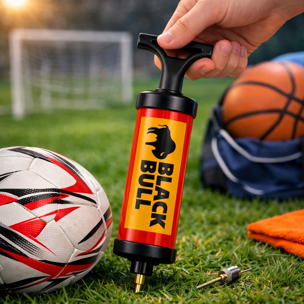 Bomba Manual Para Bola Portátil Com Bico Inflador Amarela Para Pneus Piscina Bolas