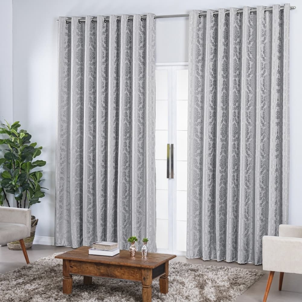 Cortina Jacquard 4 metros de largura para sala ou quarto