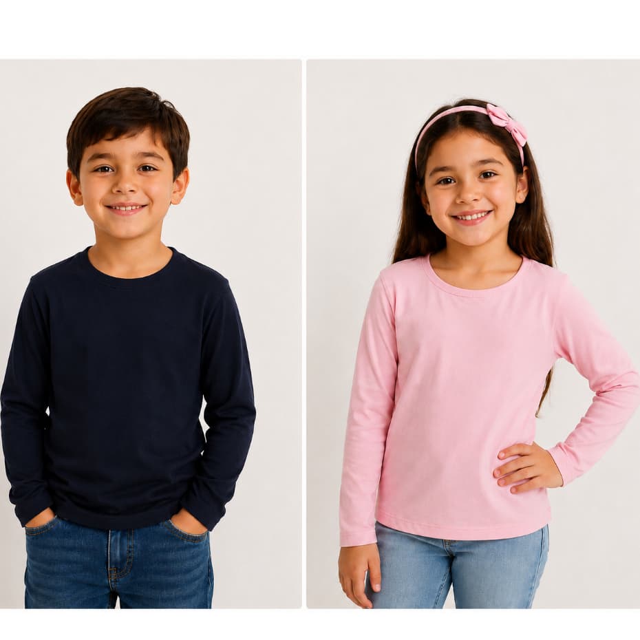 Blusas Térmicas Infantil Menina Manga Longa Segunda Pele Forrada Inverno Feminino