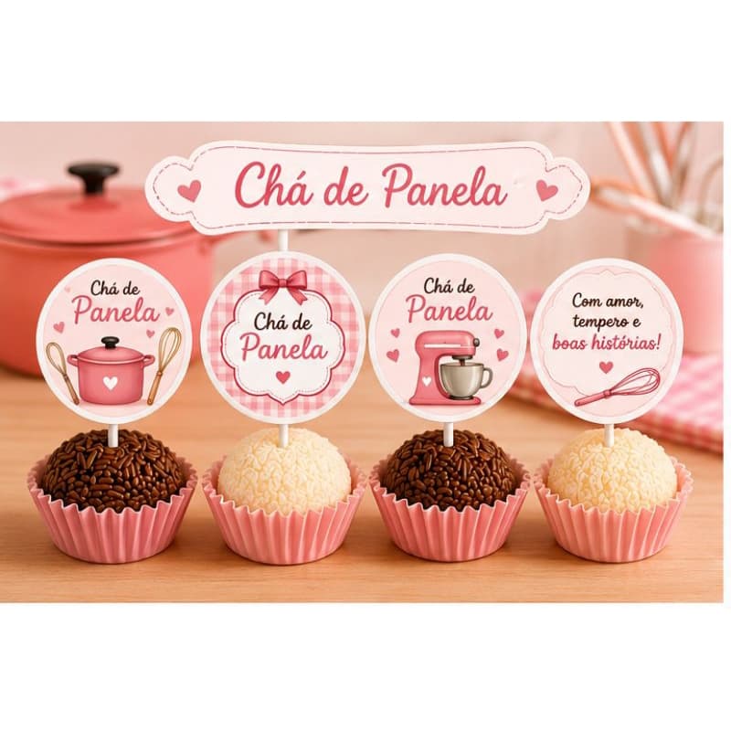 Topper de Docinhos/ Topper de docinhos chá de panela/ festas/ chá de panela