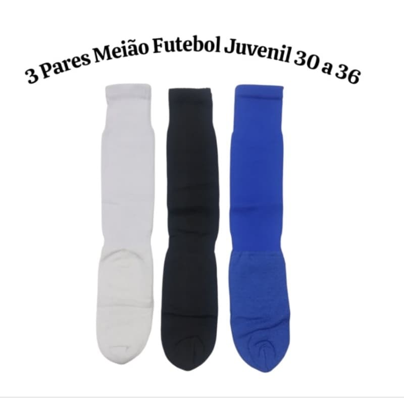 3 Pares Meião Futebol Juvenil