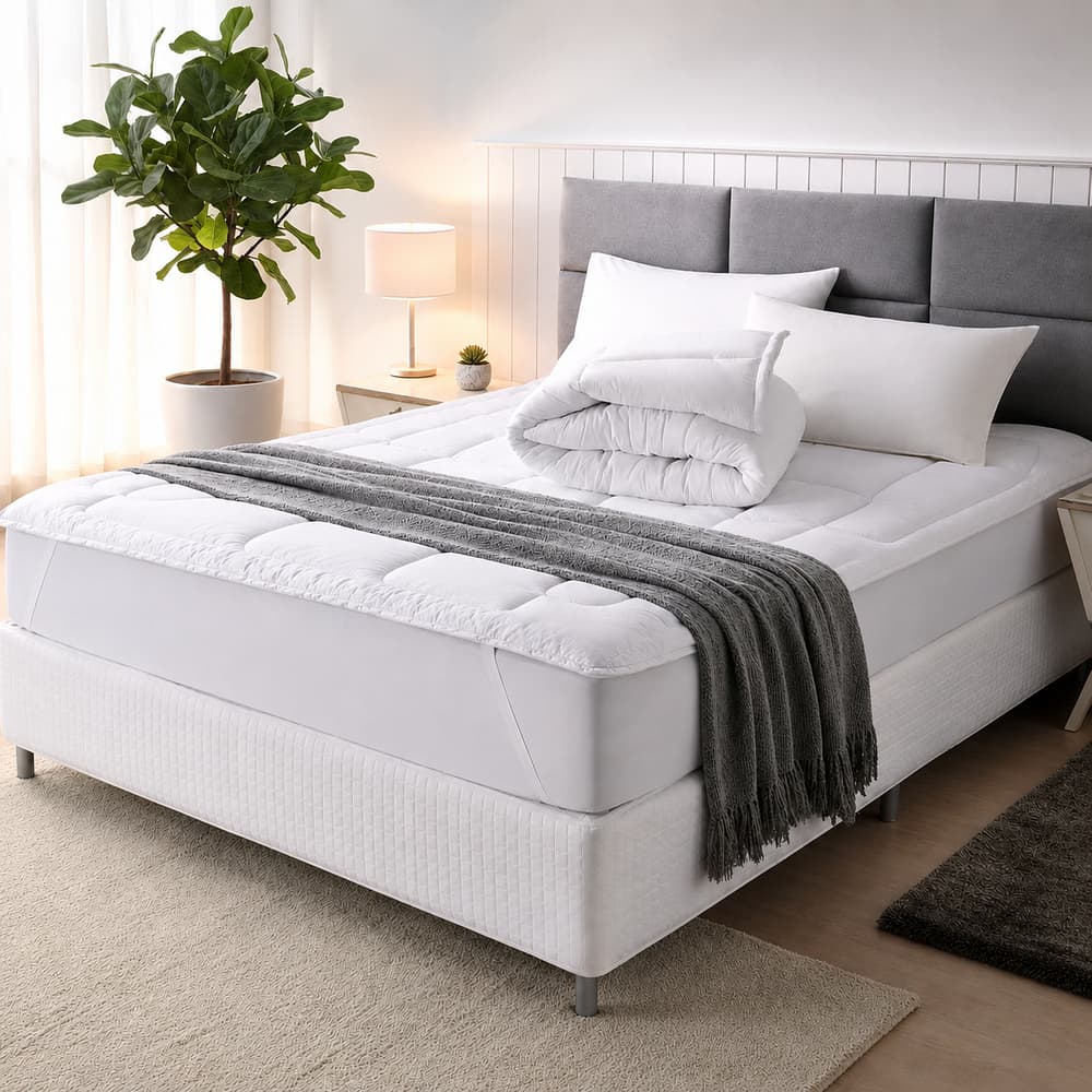 Pillow Top Casal Solteiro Queen King Size Protetor Colchão 400 Fios Toque Macio