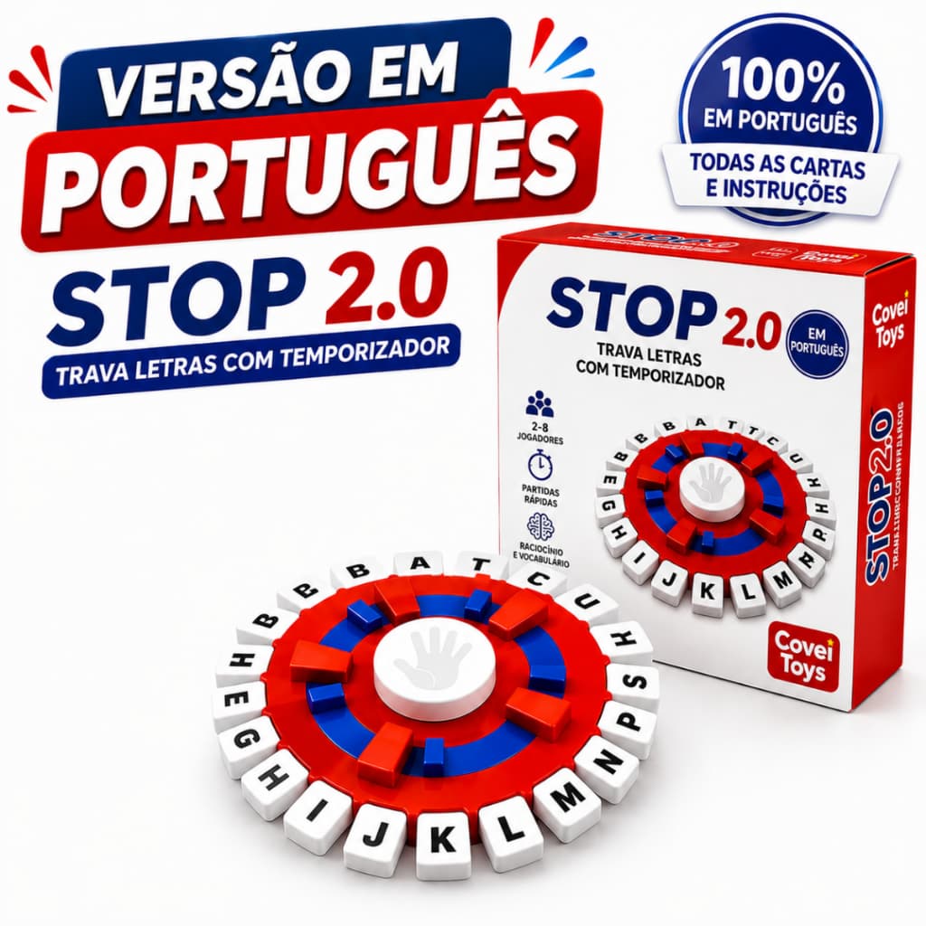 Jogo Tapple Stop Trava Letras Com Temporizador Português Jogo De Tabuleiro Infantil Família Palavras