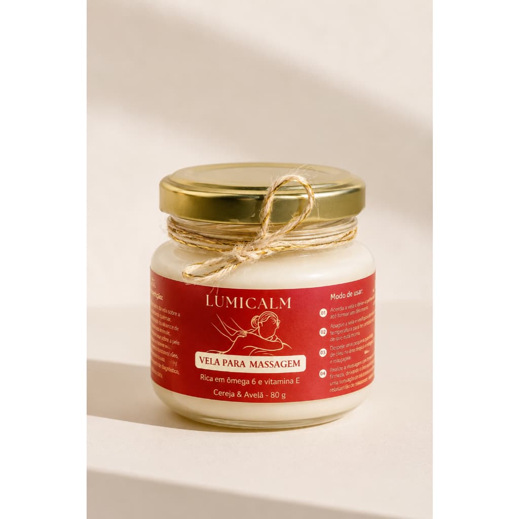 Vela Massagem Corporal Relaxante Artesanal 80g