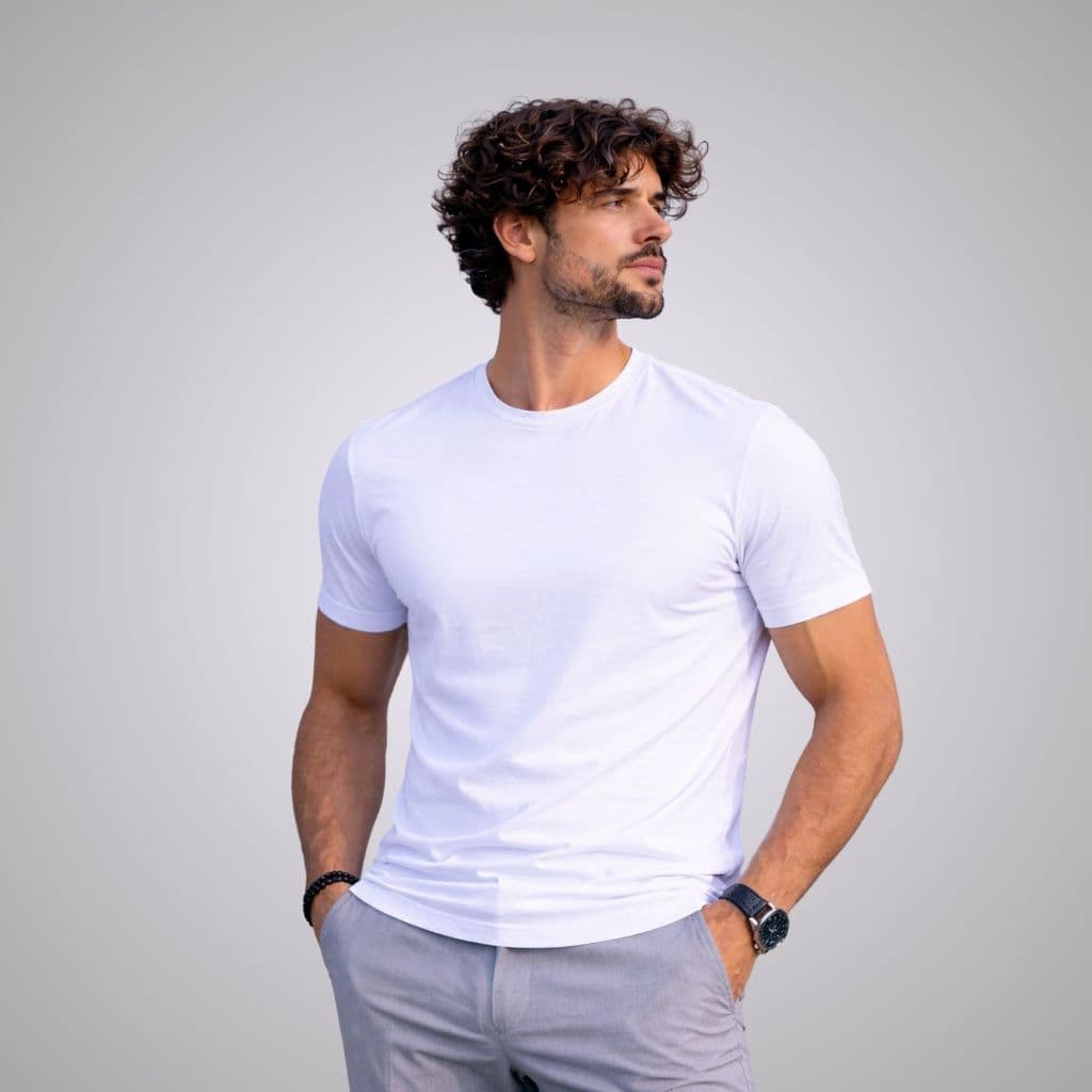 Camiseta Tech Modal 92% Elastano 8% Modal Camisa Anti Odor Lisa Masculina