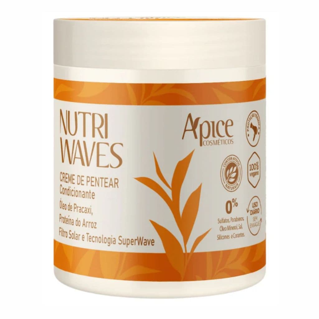 Creme de Pentear Nutri Waves 500g Ação Condicionante No Poo / Low Poo