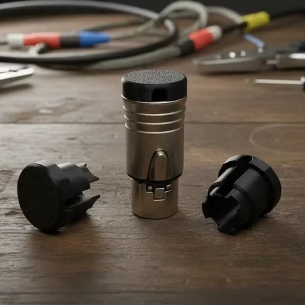 Kit 8 Capa Tampa Conector Plug XLR 90 Graus Mesa De Som 8 16 32 canais