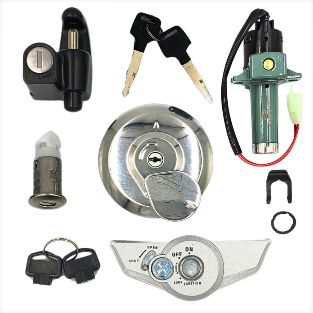 Kit Chave Ignição Contato + Trava Bloqueador Honda Cg Titan Ks Es Esd 2004 2005 2006 2007 2008
