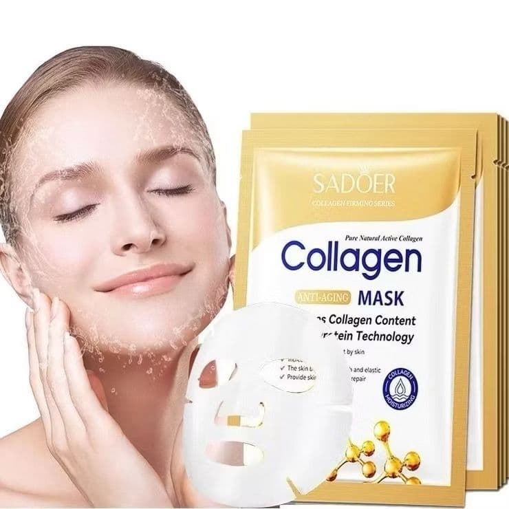 SADOER Máscara facial Coreana Antirrugas Colágeno Hidratante , Firmeza , Brilhante Lifting facial instantâneo