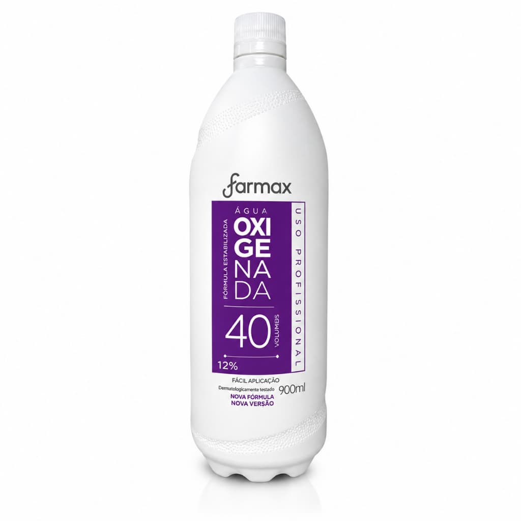 ÁGUA OXIGENADA FARMAX 40 VOLUMES 900ML PROFISSIONAL