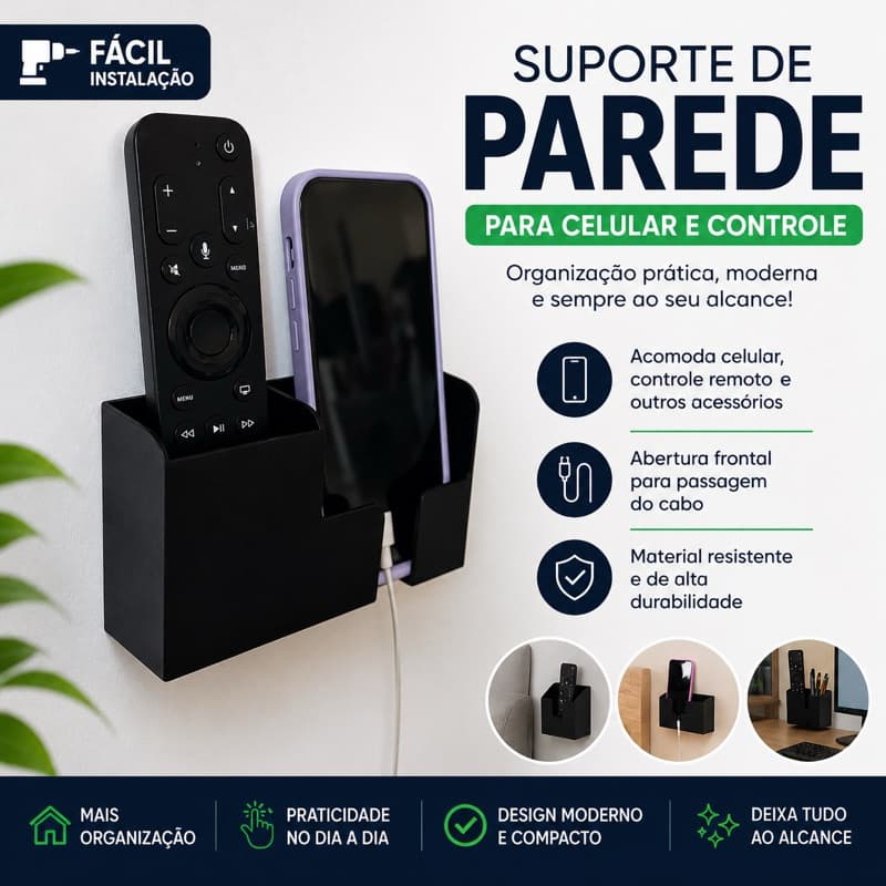 Suporte Parede Controle e Celular