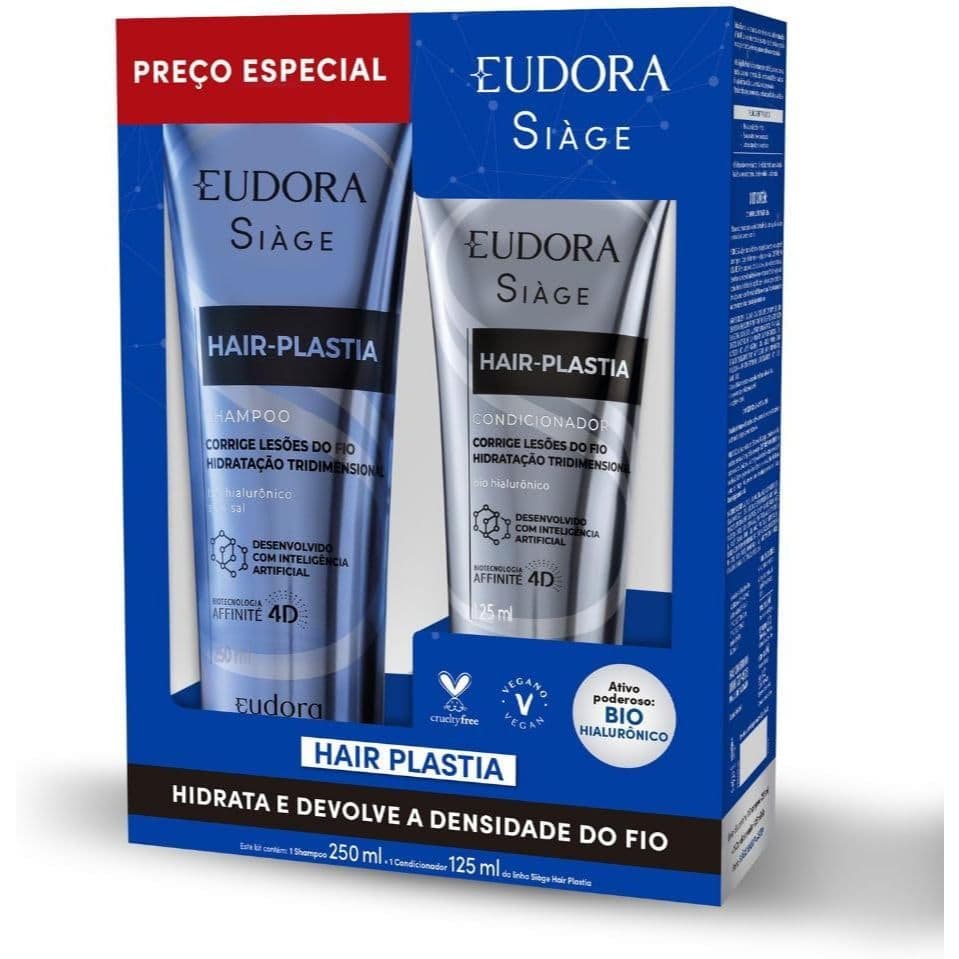 Kit Eudora Siàge Hair-Plastia: Shampoo 250ml + Condicionador 125ml
